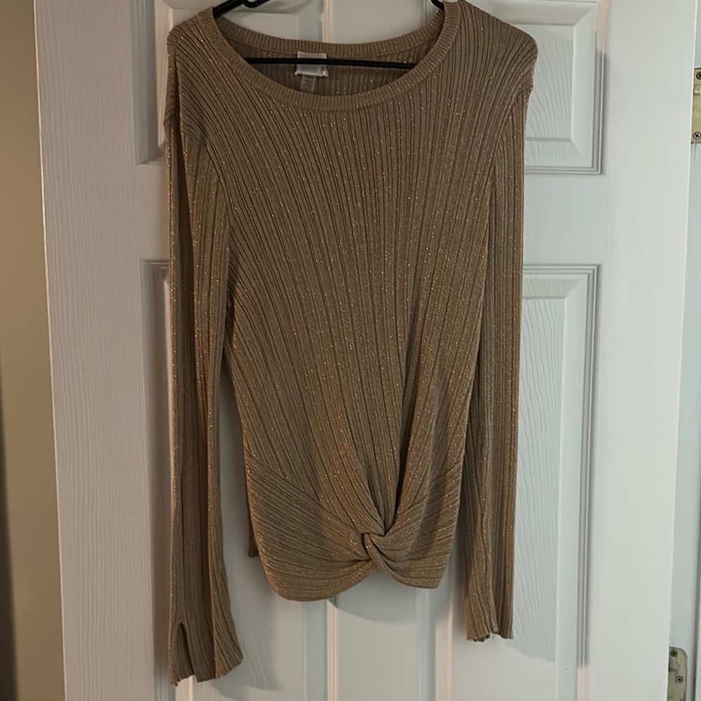 Elegant Tan Knotted Women's Top
